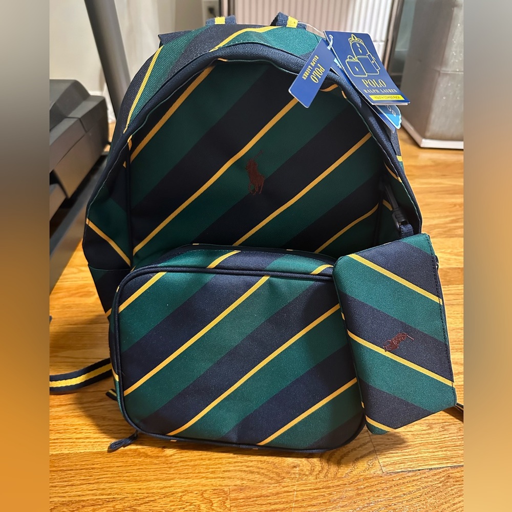 Brand New Polo backpack with Lunchbox